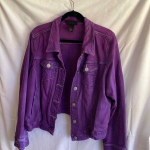 Purple Custom Dyed Lane Bryant size 22 Denim Jean Jacket